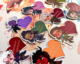 Baldur's Gate 3 Stickers: Astarion, Karlach, Shadowheart - Gamer Gift