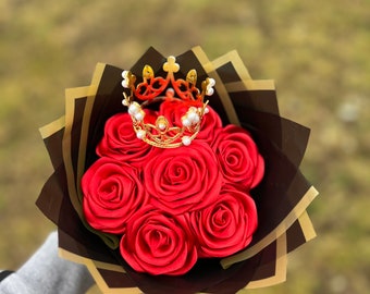 Eternal Roses Bouquet with Crown/ Butterfly | Mother’s Day Gifts| Anniversary| Birthday | Ready to Ship