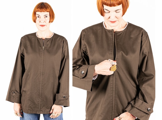 Vintage 70s - 80s Yves Saint Laurent YSL Rive Gauche Brown Jacket