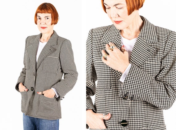 Vintage 70s Yves Saint Laurent YSL Rive Gauche Black and White