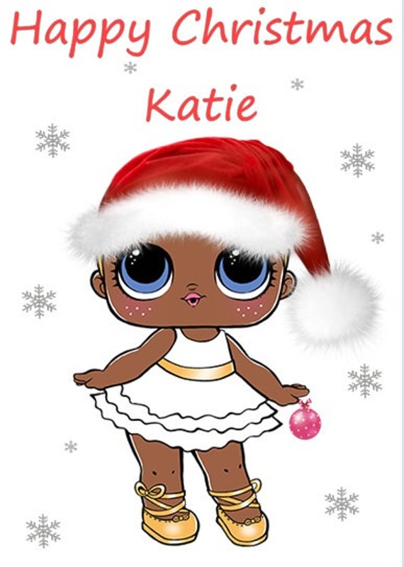 Personalised LOL Doll Sugar Christmas Card | Etsy