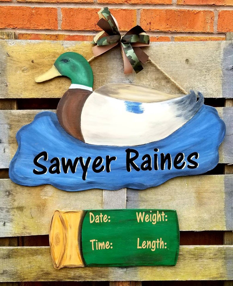 Mallard Duck Baby Boy Hospital Door Hanger Etsy