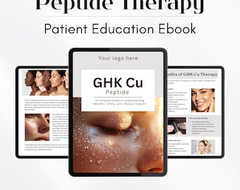 GHK Cu Peptide Therapy Ebook Patient Education Booklet Template Copper Peptide Handout Wellness Aesthetic Clinic Printable & Digital Guide