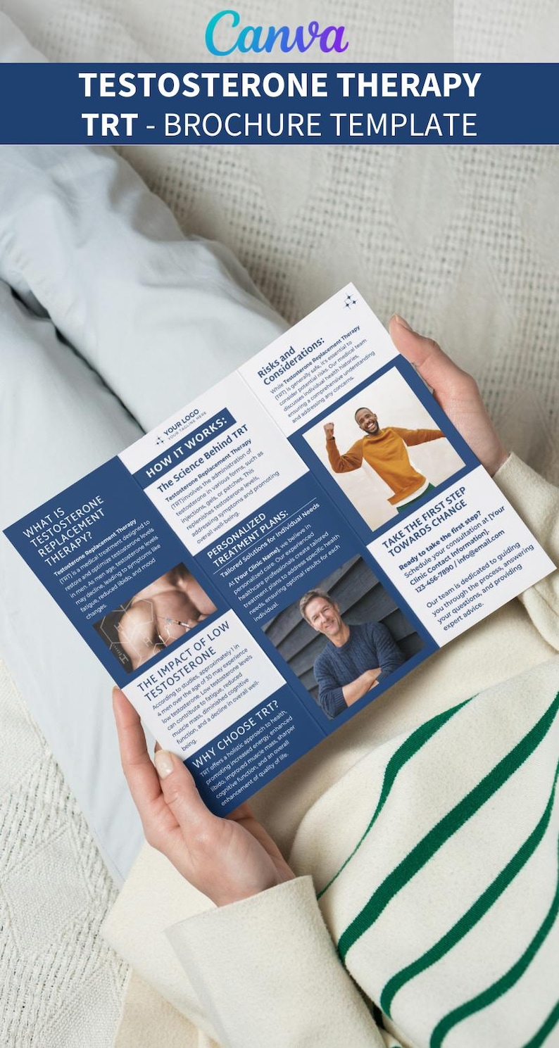 Testosterone Brochure Men Health Pamphlet Testosterone Template Male ...
