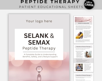 Selank Semax Peptide Therapy Handout Patient Educational Guide Selank Nasal Spray Info Sheet For Medspa And Wellness Centers Canva Templates