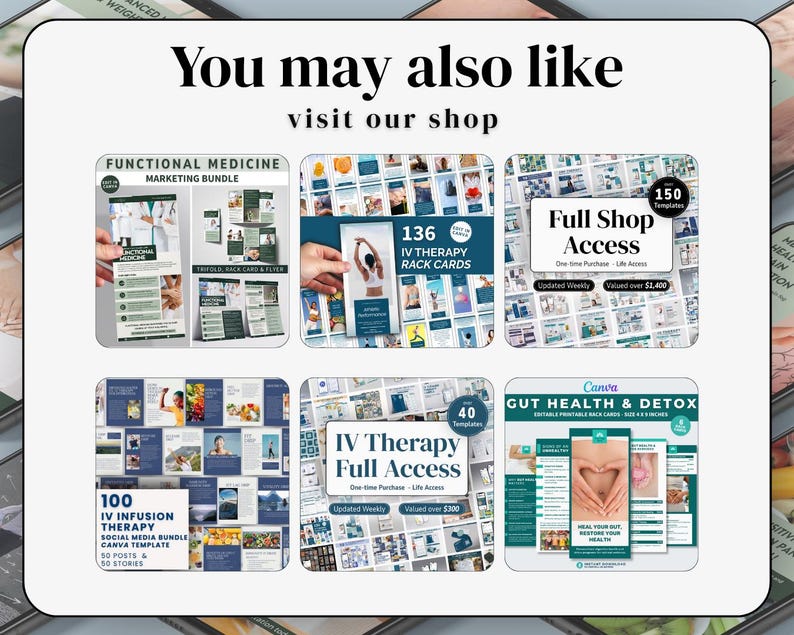 Functional Medicine Social Media Template Naturopath Marketing Gut Health Bundle Canva Editable Holistic Medicine Instagram Post Wellness image 11