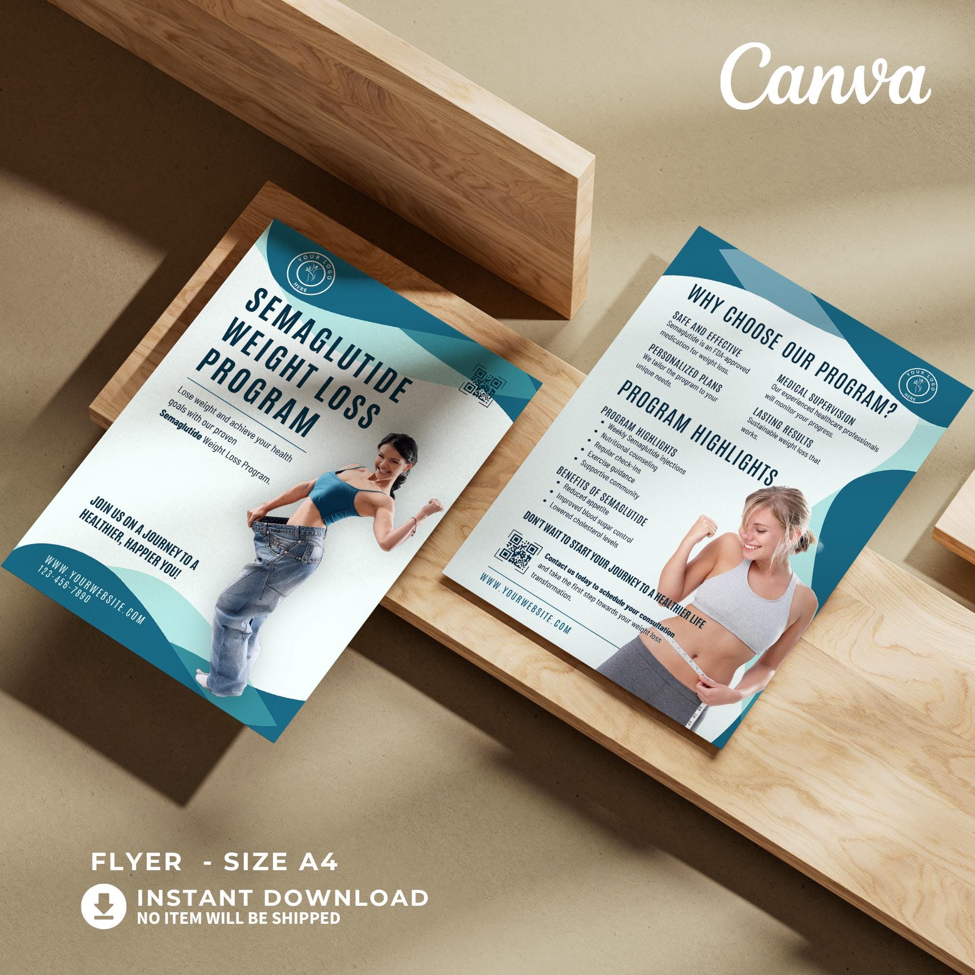 semaglutide poster Semaglutide Flyer Template Weight Loss Handout Printable GLP 1 Treatment  Leaflet Health Clinic Brochure Medical Marketing Wellness