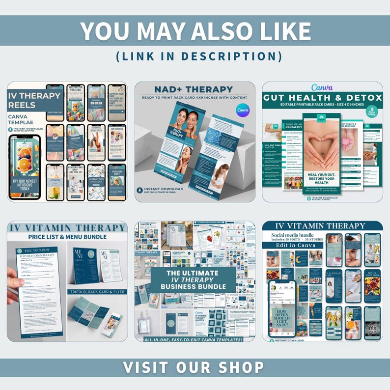 Therpay Rack Card Example IV Therapy Rack Card Template, Medspa Marketing (canva Editable) - Etsy