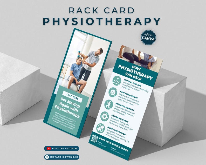 Physioterapy Rack Physiotherapy Rack Card Template Mobility Therapy Handout Physical ...
