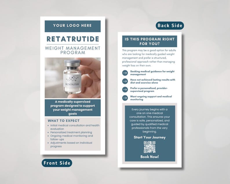 Metabolic Rack Card Retatrutide Weight Loss Rack Card Template, Med Spa Marketing (canva ...