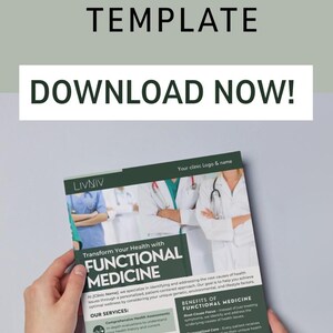 Functional Medicine Flyer Template Naturopathic Doctor Info Sheet Canva Editable Handout Holistic Medicine Pamphlet Integrative Health Guide image 10