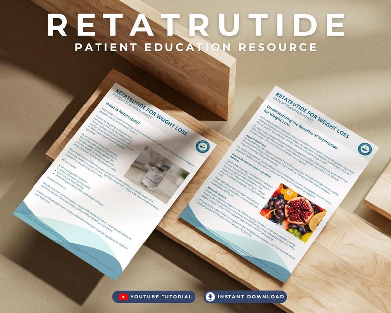 Retatrutide Patient Education Sheet Weight Loss Program Handout GLP 1 Treatment Guide for Clinics image 13