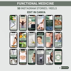 Functional Medicine Brand Integrative Medicine Marketing Bundle Template Medical Social Media Kit Doctor Flyer Medicine Brochure Rack Card image 4