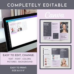 Botox and Injectables Trifold Canva Editable Template ready to print with Content image 7