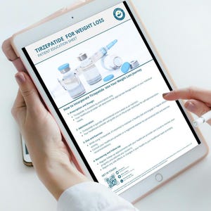 Tirzepatide Weight Loss Patient Educational Sheet GLP-1 Injection ...
