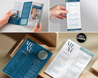 IV Therapie-Menü-Bundle IV Drip Marketing-Vorlage iv Infusion Preisliste Broschüre Canva IV Hydratation Flyer Bearbeitbar Wellness Services Kit