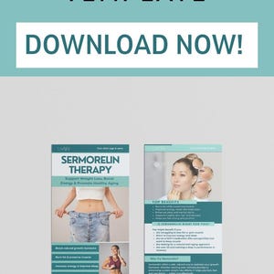 Therpay Rack Card Example Sermorelin Therapy Rack Card Peptide Marketing Template Weight Loss ...