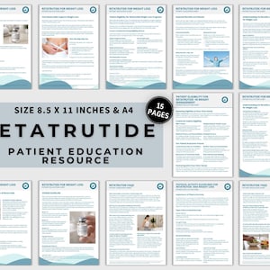 Retatrutide Patient Education Sheet Weight Loss Program Handout GLP 1 Treatment Guide for Clinics image 2
