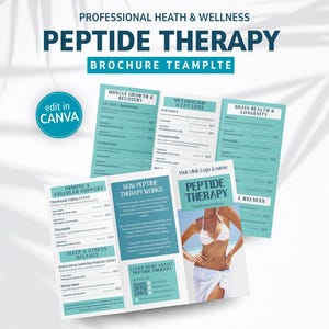 Peptide Therapy Menu Template Peptide Clinic Brochure Wellness Center Canva Editable Template Digital Download