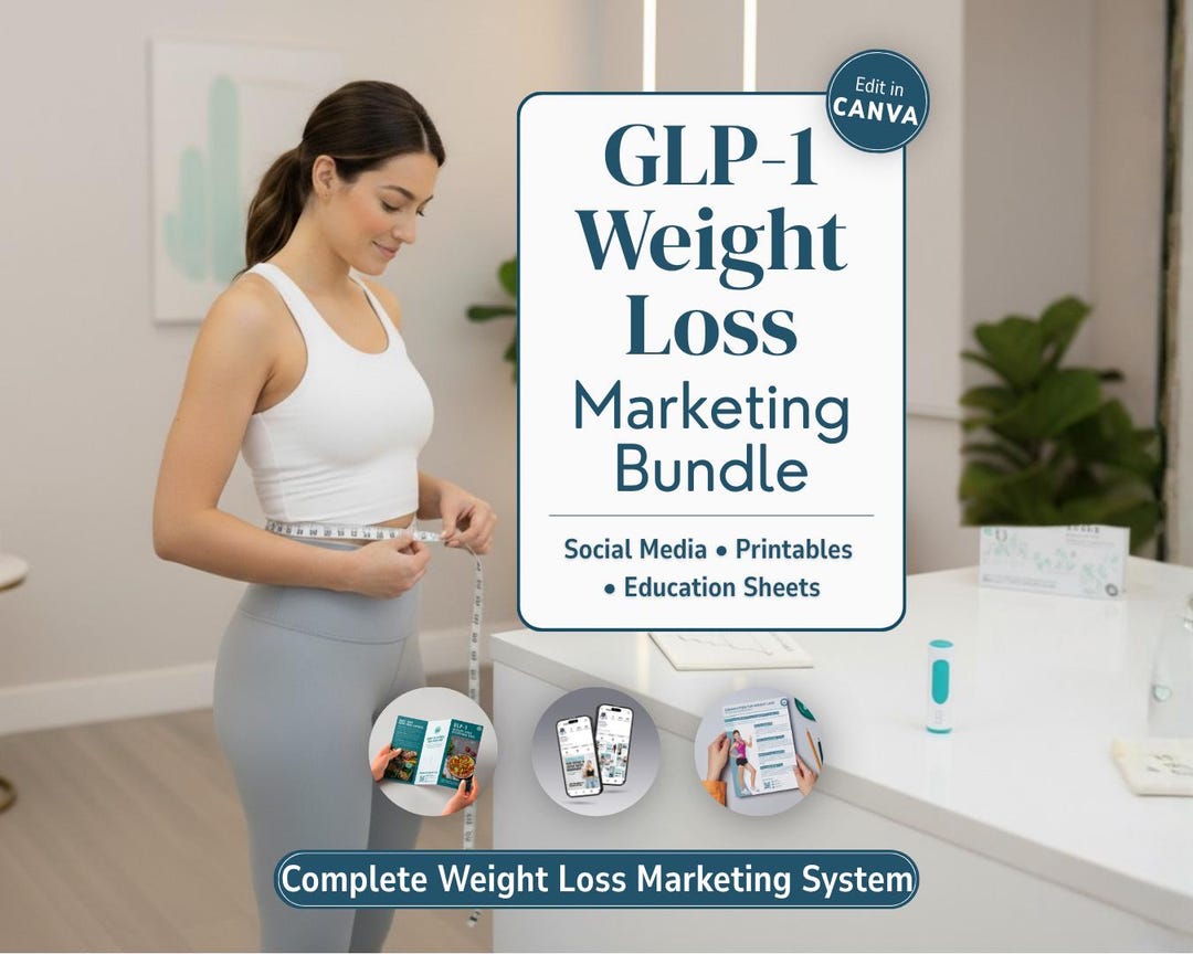Weight Loss Template GLP 1 Marketing Bundle Retatrutide Flyer ...