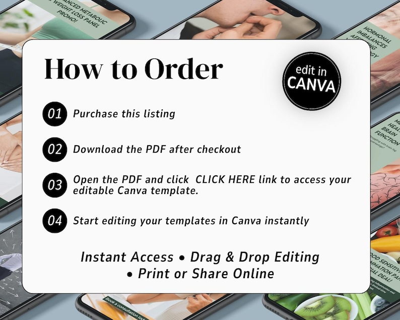 Functional Medicine Social Media Template Naturopath Marketing Gut Health Bundle Canva Editable Holistic Medicine Instagram Post Wellness image 3
