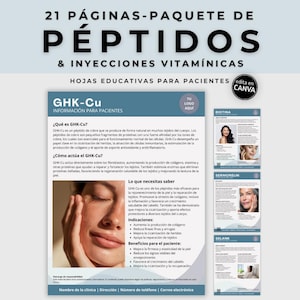 Peptidos folleto educativo para clinicas | Terapia de peptidos | Hojas educativas para clientes de peptidos