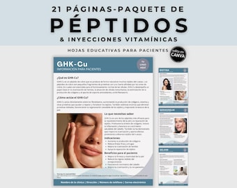 Peptidos folleto educativo para clinicas | Terapia de peptidos | Hojas educativas para clientes de peptidos