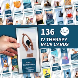 IV Vitamin Rack Card Vitamin Flash Card IV Cocktail Drip MedSpas Marketing Card Vitamin Infusion Bar Info Card Hydration Therapy Bundle