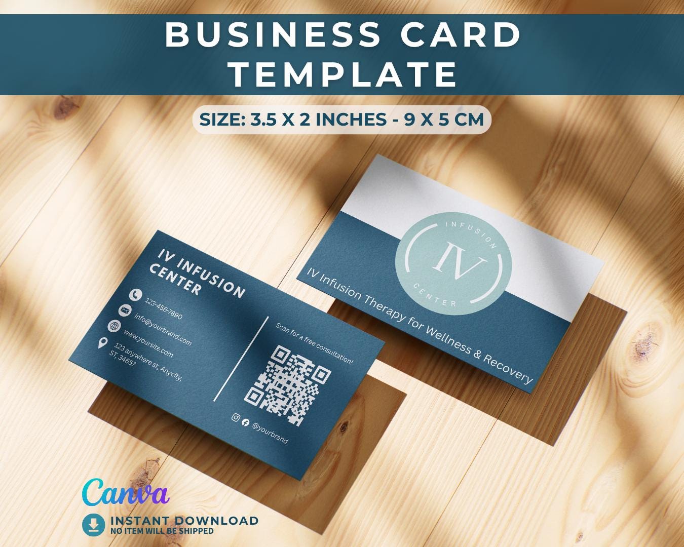 Lashicorn IV Therapy Loyalty Cards – 50 Pack Business Cards For IV Hydration Shots, Black & White Design