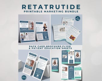Retatrutide Weight Loss Marketing Bundle: Flyer, Rack Card, Brochure (Canva Template Digital Download