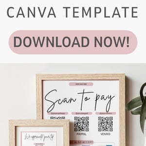 Scan To Pay Template | QR Code Sign for Small Business (Digital Download) image 13