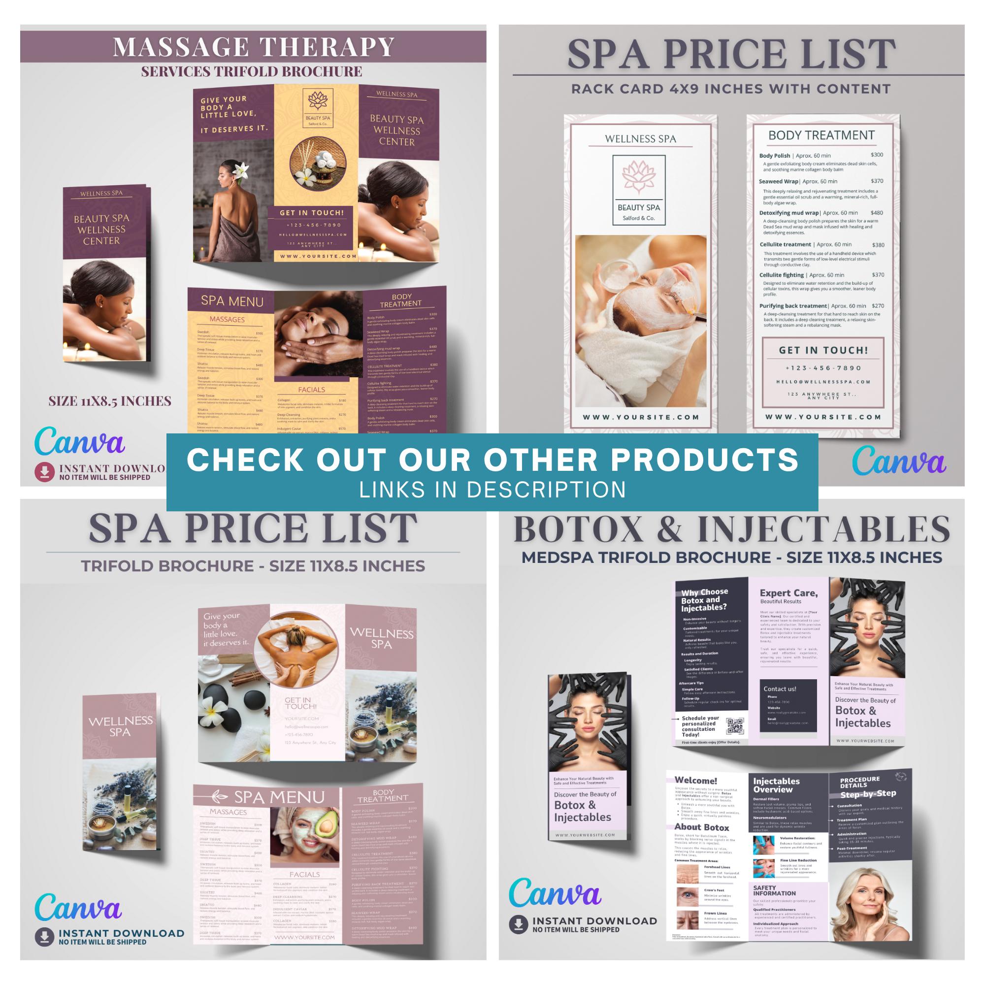 Therpay Rack Card Example Massage Service Rack Card Template Massage Therapy Rack Card Wellness ...