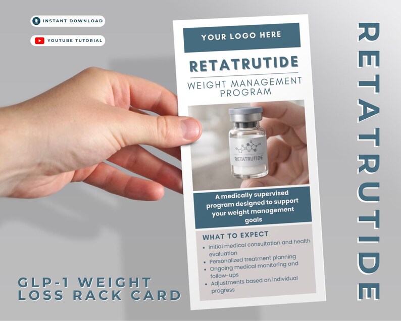 Patient Rack Card Retatrutide Weight Loss Rack Card Template, Med Spa Marketing (canva ...