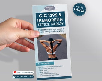 CJC 1295 Ipamorelin Peptide Therapy Rack Card (printable)