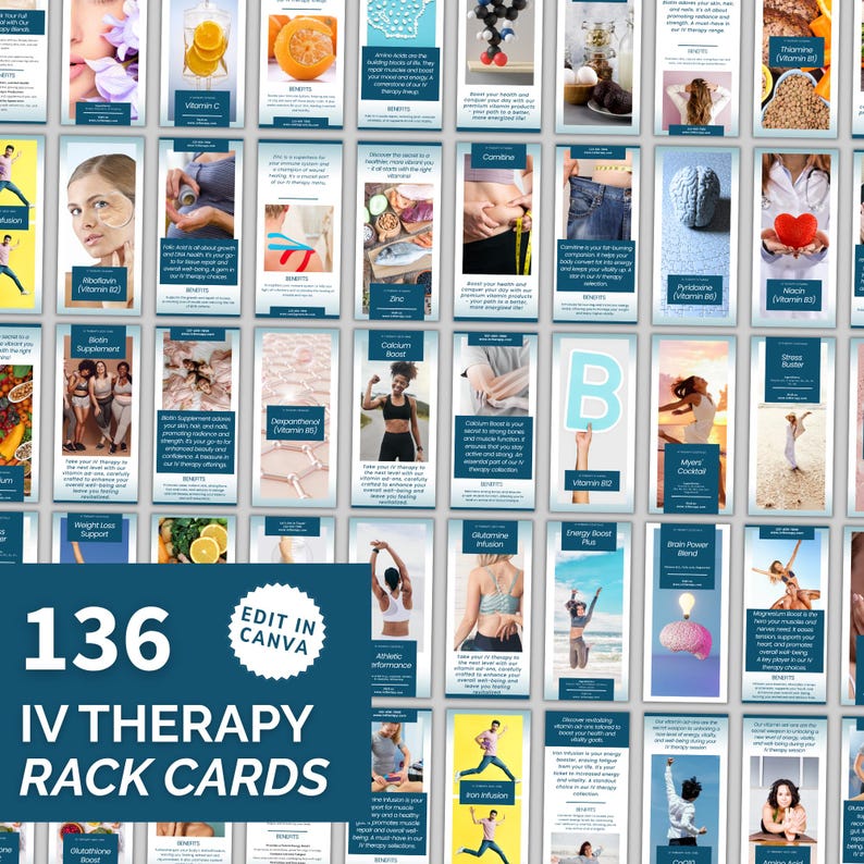 Therpay Rack Card Example IV Therapy Rack Card Template, Medspa Marketing (canva Editable) - Etsy