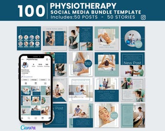 Physiotherapy Social Media Kit: Rehab Clinic Templates (Digital Download)