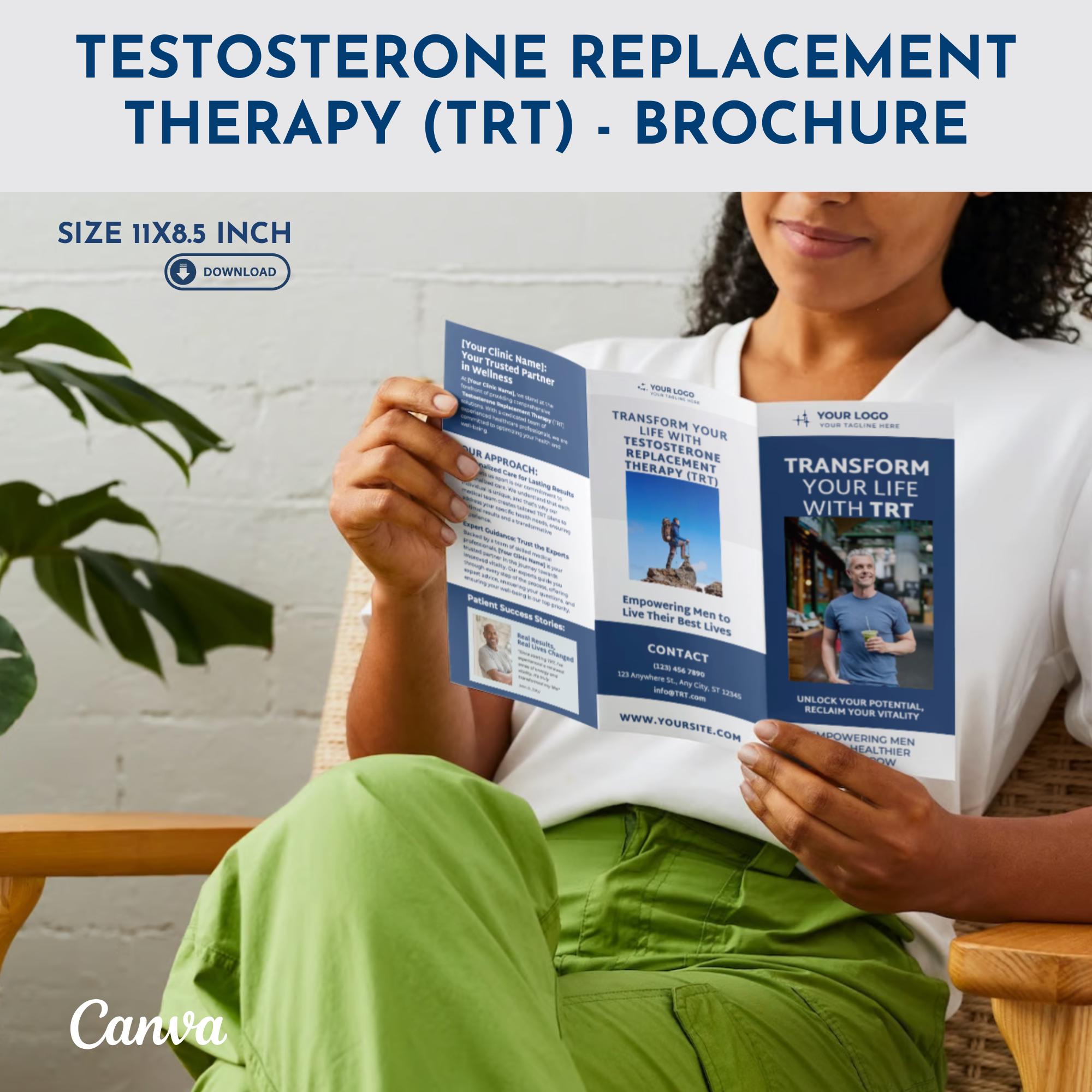 Testosterone Brochure Men Health Pamphlet Testosterone Template Male ...