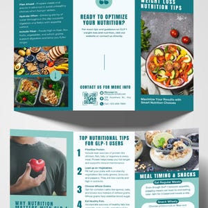 GLP 1 Treatment Brochure Weight Loss Tips Canva Printable Nutritional ...