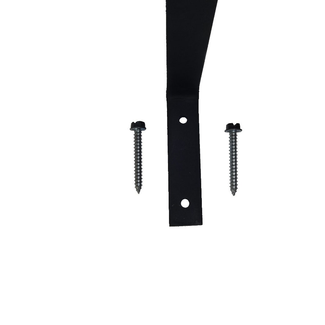 Hanging Planter Bracket, Solid Flat Wrought Iron, W/ball & Hook, Indoor