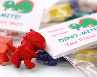 Dinosaur Crayon Party Bags: Crayon Party Favors