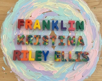 Personalized Name Crayons in a Clear Box