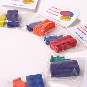 Building Brick Crayon Party Bags: Crayon Party Favors image 3