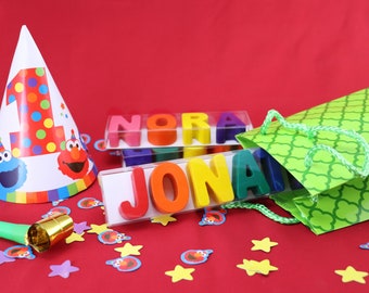 Birthday Name Crayons Clear Box