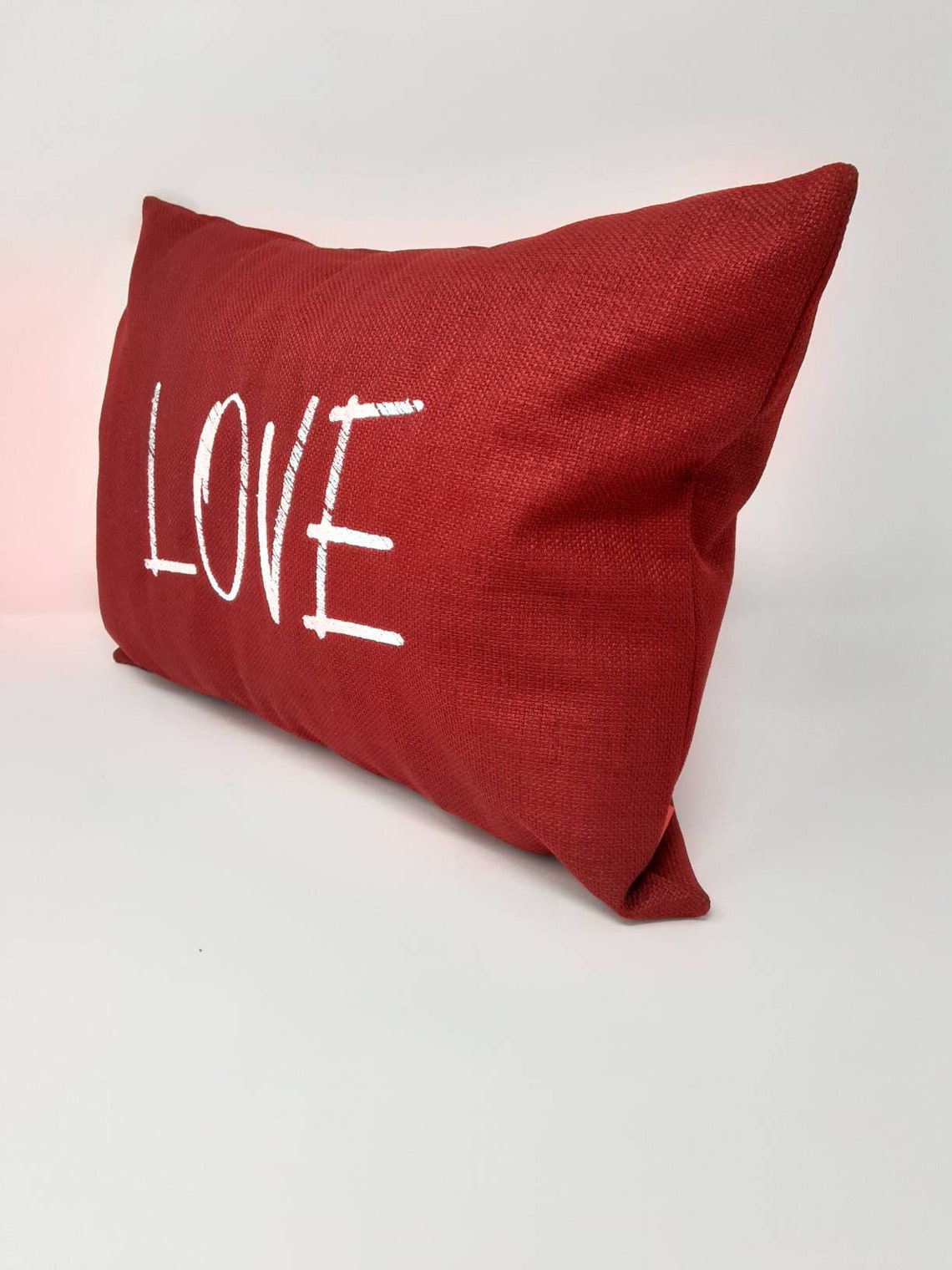 Love pillow cover, red pillow cover, Inspirational pillow cover Etsy.de