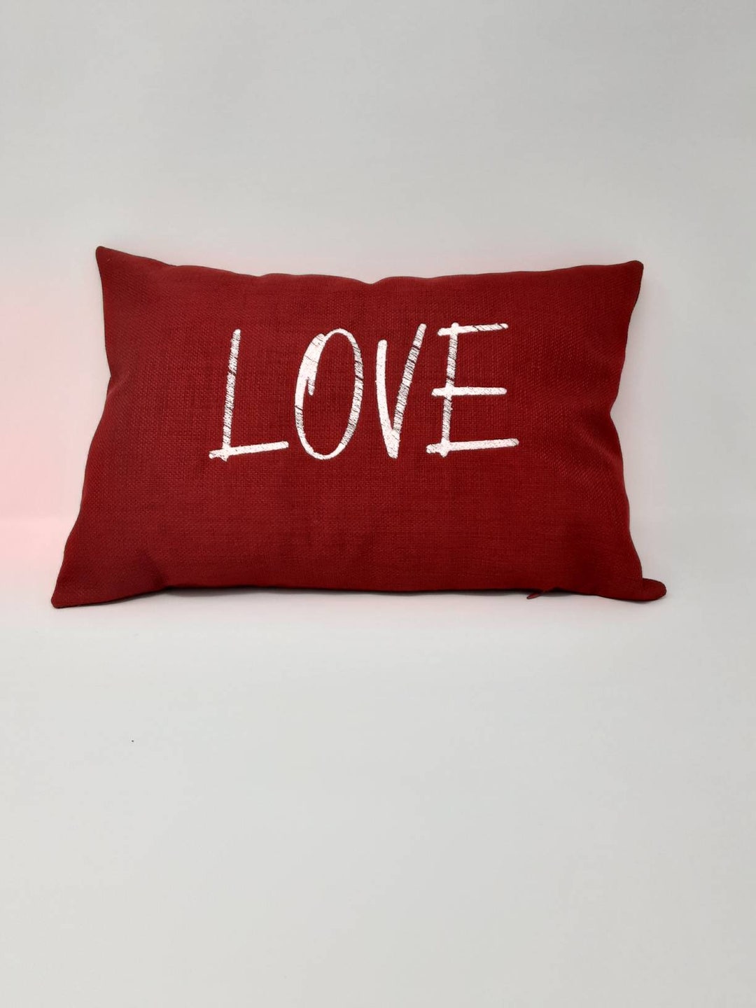 Love pillow cover, red pillow cover, Inspirational pillow cover Etsy.de