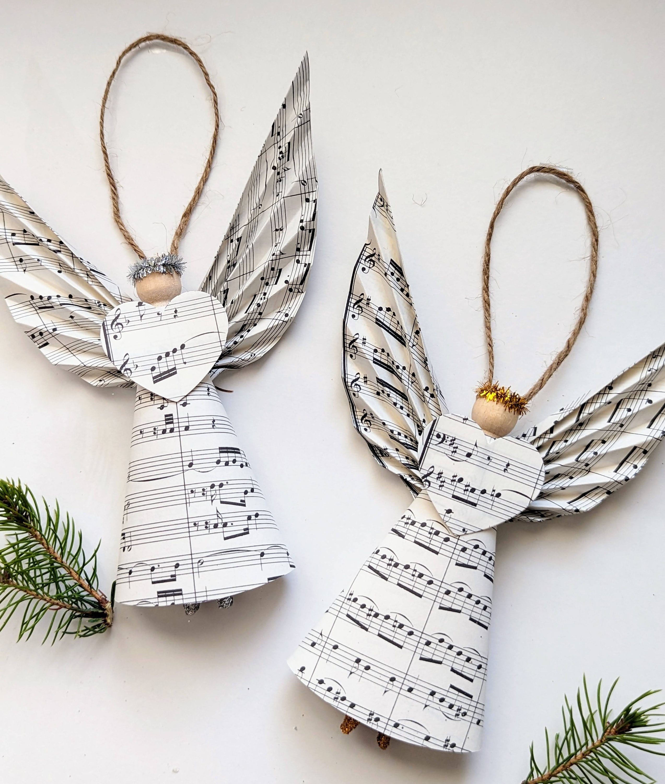 Sheet Music Angel, Paper Angel, Eco friendly gift, Angel Ornament, Musical  Decoration, Letterbox gift, Music lover, gift for teacher