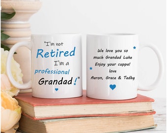 Personalised Retired Grandad Mug