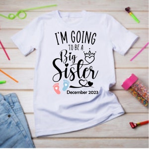 Personalised Big Sister Announcement T-shirt