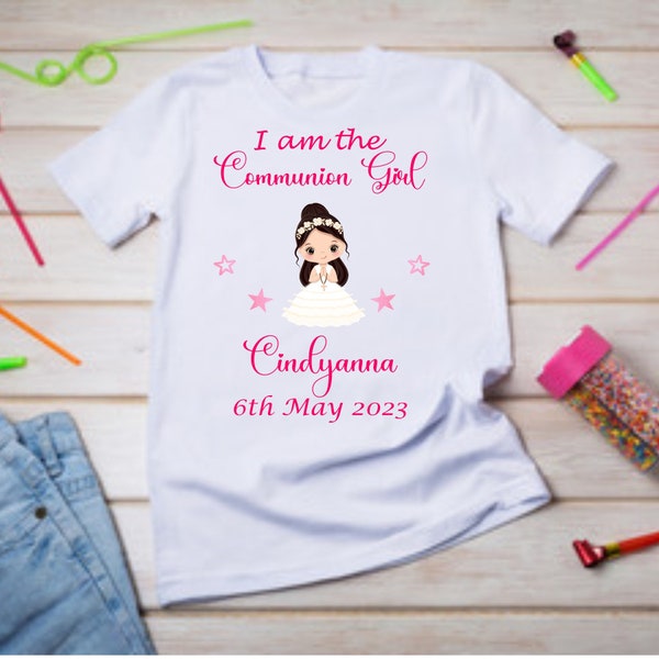 Personalised Communion Girls T-shirt