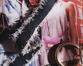 Frayed Denim Choker